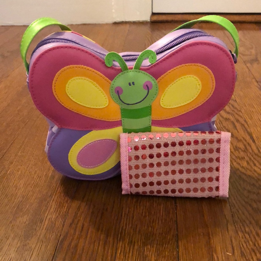 Kids Butterfly bag & pink Wallet set!